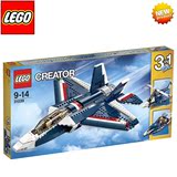 LEGO/乐高积木拼装组装飞机玩具创意百变蓝色能量喷气飞机31039