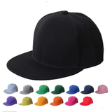 韩国鸭舌帽复古纯黑色棒球帽平沿光板嘻哈帽男女春夏天纯色帽子