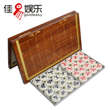 大号4-5cm玉化石象棋简易装 雕刻版象棋带可折叠木头桌套装
