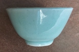 清代豆青釉杯子 老式怀旧古董文玩陶瓷器茶具小酒杯收藏品