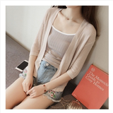 韩版短款小外套女款宽松披肩外衣夏天学生防晒衣女薄款开衫空调衫