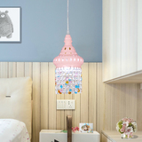 现代简约led单头水晶小吊灯创意个性儿童房床头吧台餐厅吊灯三头
