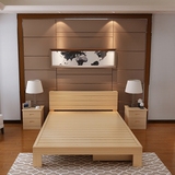 实木床双人床1.51.8成人床1米2单人床2人大床纯松木床儿童床特价