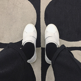 威廉的华丽2015秋冬季新款韩版白色运动魔术贴板鞋休闲低帮男鞋潮