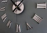 DIY创意墙贴时钟表艺术挂表 欧式挂钟3D立体罗马数字客厅 时尚电