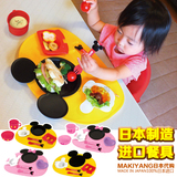 日本代购进口迪斯尼宝宝餐具套装婴幼儿童米奇饭碗勺餐盘锦化成