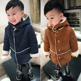 男童外套2015冬装新款1-2-3-4岁宝宝加绒加厚大衣儿童中长款风衣