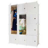 简易衣柜收纳柜塑料柜子组装单人简约现代经济型木纹儿童储物柜