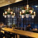 空中花园盆栽植物吊灯美式创意田园餐厅咖啡厅服装店装饰艺术吊灯