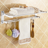 A7B毛巾架不锈钢2层双层生间浴单层置物架单双杆浴巾架玻璃套