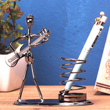 创意趣味铁制音乐人物笔筒摆件 办公桌个性小工艺品摆设 宿舍奖品