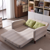 北欧田园可折叠沙发床 宜家可拆洗布艺沙发 小户型客厅书房沙发床