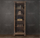 法式复古书柜 外贸出口美式实木做旧书柜/欧式简约书柜书架特价
