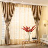 成品遮光加厚客厅卧室双面提花粉色窗帘布成品定制欧式帘头窗幔