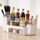 专利产品塑料多功能厨房套具组合刀架置物架组合调味盒调料罐瓶