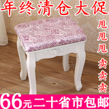 欧式简约实木梳妆台凳子韩式田园梳妆凳影楼美甲店化妆椅卧室坐凳
