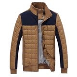 夹克男冬装外套商务韩版青年大码jacket男士加厚仿皮短款立领夹克