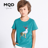 MQD童装夏装男童印花T恤新款儿童短袖打底衫小孩T恤2016韩版潮