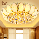 灯具卧室吸顶灯简约现代婚房创意温馨浪漫led圆形个性水晶房间灯