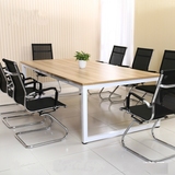 厦门办公家具会议桌椅长条桌员工培训桌钢架板式电脑桌简约办公桌