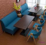 直销西餐咖啡厅卡座沙发餐桌椅 奶茶店甜品店茶餐厅沙发桌椅组合