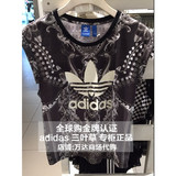 正品adidas阿迪达斯三叶草2016夏女休闲运动背心短袖T恤 AY6880