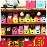 加厚创意一体韩式鞋架双层简易塑料鞋架鞋托鞋柜收纳架包邮