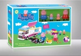 佩佩猪Peppa Pig小猪佩奇乐高式积木 野炊野餐汽车过家家游乐玩具
