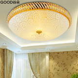 金色水晶卧室玻璃圆形客厅灯具现代简约餐厅阳台中国大陆吸顶灯9