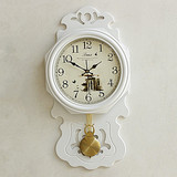 静音欧式钟表仿古挂钟客厅时尚创意大挂表现代木质时钟石英钟表