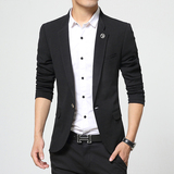 四季新款小西装男修身型青年韩版外套单件商务西服休闲薄款上衣潮