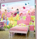 大型整张白雪公主儿童房床头背景墙纸迪斯尼公主壁画女孩壁纸墙布