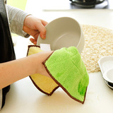 竹纤维超强吸水抹布 不掉毛不沾油加厚洗碗巾洗碗布擦桌布清洁巾