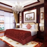 新中式床 双人床现代中式实木床1.8米婚床北欧公主床简约家具定制
