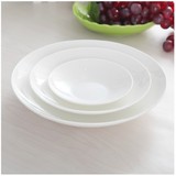 唐山骨质瓷盘子5.5寸-10寸和式创意纯白菜盘汤盘碟子无铅陶瓷餐具