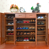 欧式鞋柜 实木组合简约现代整装多层玄关鞋柜 实木简约现代储物柜