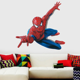 蜘蛛侠 3d立体墙贴 儿童卡通卧室沙发电视背景客厅卧室装饰墙贴画