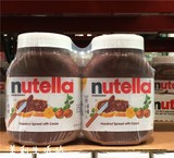 美国直邮费列罗能多益Nutella榛子可可酱巧克力酱950g*2瓶