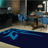 艺术创艺地毯地中海梦幻蓝色加厚手工腈纶卧室客厅茶几毯可定制