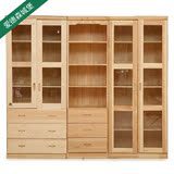 爱德森城堡 书房成套自由组合松木展示柜格子柜书柜实木单个书柜