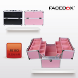 FACEBOX专业手提化妆箱多层美甲美容彩妆纹绣韩国大容量化妆箱包