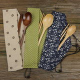 木质筷子勺子套装 出差旅行环保便携餐具 学生便携 日式餐具出口