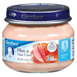 美国Gerber嘉宝辅食 二2阶段火腿肉泥 富含锌 宝宝食品71克