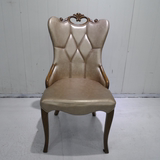 韩式印花橡木广东省整装环保皮革移动成人实木餐椅皮椅软包椅