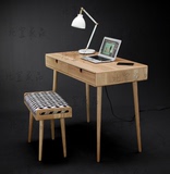 北欧简约实木书桌电脑桌写字台现代小户型环保办公桌日式宜家家具