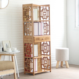 简易实木书柜书架置物架现代中式储物柜收纳柜自由组合多功能架子
