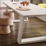 简约现代风个性创意实木餐桌设计师办公桌工作台原木工作桌电脑桌