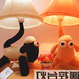 创意卡通儿童房卧室床头柜动物布艺可爱摆件礼物LED遥控原创台灯