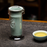 汝窑玻璃茶具红茶杯耐热泡茶器双耳杯过滤茶壶陶瓷冲茶器功夫茶具