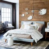 北欧宜家布艺双人床 简约现代时尚布艺床 后现代实木家具 样板房